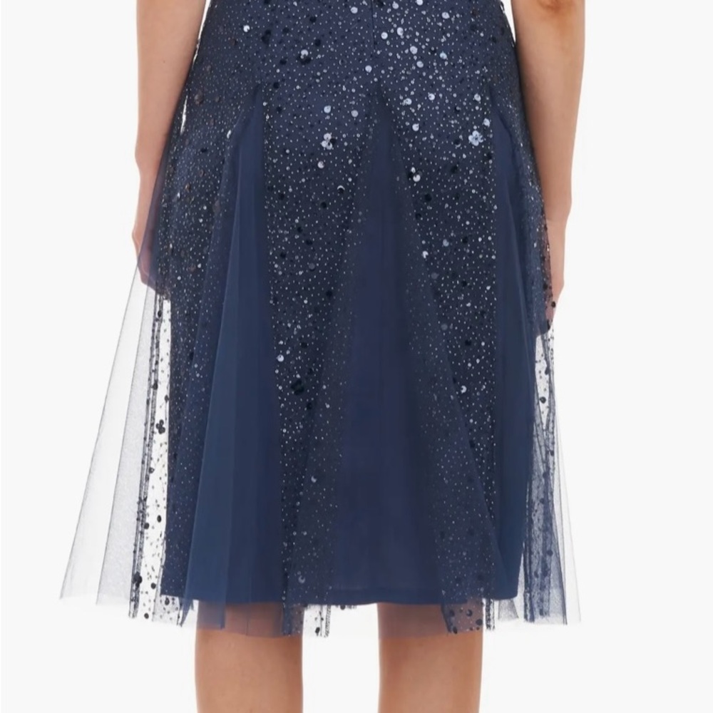 Js Collections Navy Sequin Midi Dress - image 3
